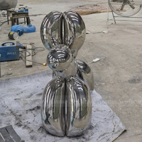 Surface de miroir sur mesure en acier inoxydable Jeff Koons Balloon Dog Statue