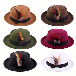 Chapeau de cérémonie pour femme en mélange de laine de haute qualité, à large bord, pour soirées et événements formels, toutes saisons, vente en gros - Product Image 1