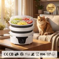 Déshydrateur alimentaire pliable OEM ODM, déshydrateur de fruits empilable multi-niveaux, certifié FDA LFGB