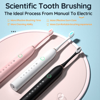 Nouvelle brosse à dents électrique 6 vitesses pour adultes à la maison Brosse à dents sonique rechargeable à chargement USB Brosse à dents électrique de voyage
