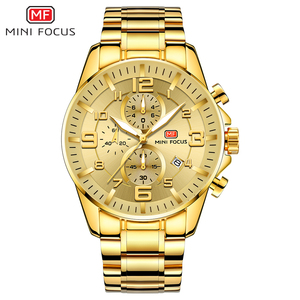 MINI FOCUS Vente directe d'usine <span class=keywords><strong>Nouveauté</strong></span> Horloge classique <span class=keywords><strong>Montre</strong></span> à quartz multifonction avec logo personnalisé pour hommes Bracelet en acier inoxydable MF0278G - Product Image 4