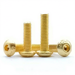 Vis à tête fraisée hexagonale en acier allié plaqué titane ISO7380, grade 12.9, M2-M5, longueur 5-35 mm - Product Image 1