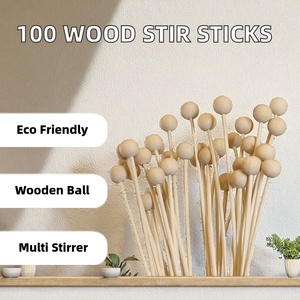 100 Palitos de Madera Ecológicos para Dulces, Palitos para Pastel, Palitos para Té, Palitos para Café, Brochetas para Aperitivos - Product Image 2