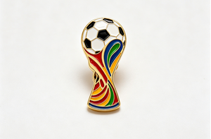Broche de Oro de 9k con Diseño de Balón de Fútbol y Estrellas, Trofeo de la Copa Mundial de Fútbol, Joyería Clásica Unisex para Regalo - Product Image 6