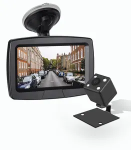 Wired Rear View Camera System 4.3 Inch Monitor With Waterproof Rear View 4 LED Backup Camera Car Reversing Camera System