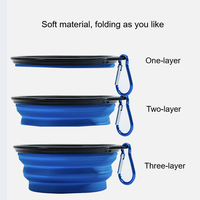 Logo personnalisé OEM/ODM Gamelle écologique pliable en TPE sans BPA pour chien Gamelles portables de voyage pour animaux de compagnie pour l'extérieur