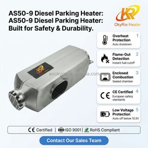 Calentador de Estacionamiento Diésel OkyRie AS50-9 de 5KW, Carcasa de Aluminio, 12V 24V DC, Funcionamiento en Todo Clima, para Autocaravanas, Barcos - Product Image 3