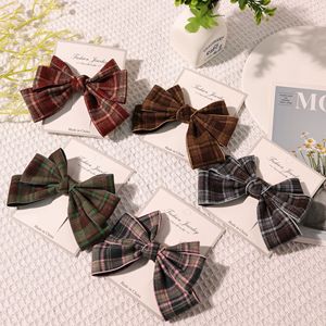Nouveaux Nœuds à Cheveux en Tissu à Carreaux Tendance, Pinces à Cheveux en Ruban pour Enfants, Grandes Pinces Alligator pour Filles, Tout-Petits et Enfants - Product Image 4