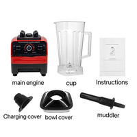 Blender électrique pour aliments et fruits à grande capacité de 2,8 L, 9000 W, haute vitesse, robuste, avec lames tranchantes HM-2081