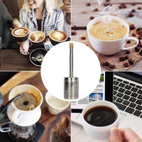 WELAND Filtre à café et à thé portable, presse finale réutilisable en acier inoxydable, infuseur à café