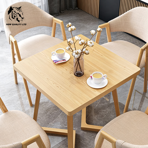 Venta directa de fábrica, buen precio, personalizable, en stock, listo para enviar, muebles de comedor de diseño moderno, mesa de comedor cuadrada de madera. - Product Image 4