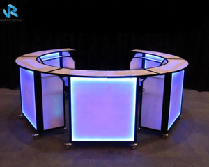 Mueble Bar Plegable de Acrílico, Estación de Barman Móvil para Uso en Escuelas y Supermercados, 47.75x19.5x42.75 pulgadas - Product Image 6