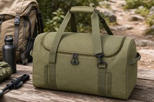 Sac de voyage personnalisé OEM de haute qualité, vert olive, pour le week-end, la nuit, le sport, la gym, pour hommes et femmes - Product Image 6