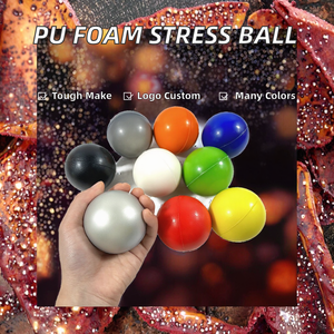 Özel Logo 63mm yuvarlak PU köpük stres topu promosyon hediyeler için yüksek kalite Squishy stres giderici oyuncaklar - Product Image 6