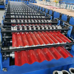 Цинковая гофрированная Плитка Кровельная стальная листовая прокатная машина для строительного материала - Product Image 6