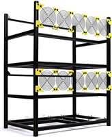 Lisière — support à air ouvert pour ordinateur en aluminium empilable, plateforme V4C, 6 gpu, 6 baies, 1 pièce