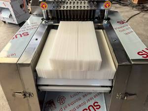 Máquina Cortadora de Carne Congelada Multiusos HJ-QK500, Corte Uniforme en Cubos para Carnicerías y Fábricas de Alimentos - Product Image 6