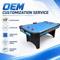 Table de hockey sur air électrique bleue de haute qualité de 7 pieds pour salle de jeux à domicile, équipement sportif d'intérieur, avec tableau de scores électronique