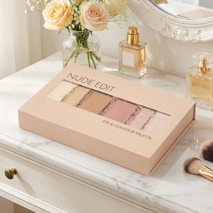 Boîte de collection de maquillage <span class=keywords><strong>nude</strong></span> de luxe avec fenêtre découpée, boîte cadeau cosmétique personnalisée pour la vente au détail - Product Image 3