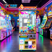 LEON Machine à griffes en métal avec éclairage LED coloré et ambiance lumineuse, multi-jeu, pour attraper des poupées, avec fonction de tombée de prix et de récompense, et distributeur de prix interchangeable
