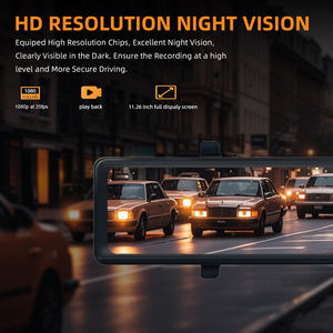 Caméra universelle Full HD 360 degrés 1080P cabine voiture tableau de bord Version écran tactile 11.26 pouces IPS caméra de tableau de bord double objectif voiture boîte noire - Product Image 4