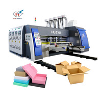 Máquina troqueladora de impresión automática de cajas de cartón corrugado, máquina ranuradora de impresión flexográfica para cartón corrugado