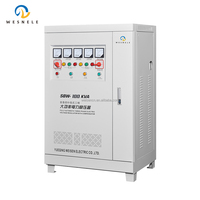 Régulateur de tension automatique Yueqing Weisen SBW-100KVA, stabilisateur de type servomoteur, courant alternatif triphasé, matériau en cuivre, 50/60Hz pour
