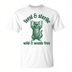 Camiseta con chiste para mujer: Histerectomía de gatos salvajes y esterilizados - Product Image 2