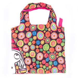 Tái sử dụng bền hoa hàng tạp hóa có thể gập lại Tote Túi có thể giặt Túi mua sắm thêm lớn dễ thương tùy chỉnh dây rút kèm theo đầy đủ - Product Image 1