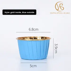 Outil de cuisson pour gâteaux et muffins européen, grand, à sertir, épaissi, plaqué or et argent, résistant aux hautes températures et à l'huile, Marphin - Product Image 6