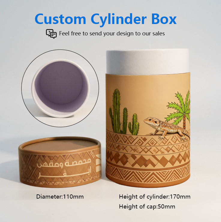caja cilíndrica personalizada (MOQ 500 unidades)