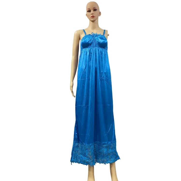 2022 African Women Oversize Female Stain Solid Nightgown Lady Sexy Adjustable Strap Nightdress Under Skirt Night Gown Dresses