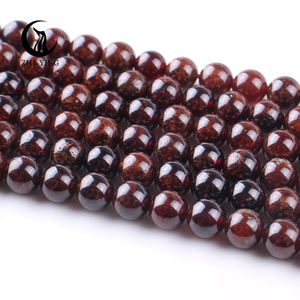 Zhe Ying 6/8/10mm oranye Garnet manik-manik 100% Natural heiling kristal manik-manik gelang batu permata kalung alami oranye Garnet - Product Image 1