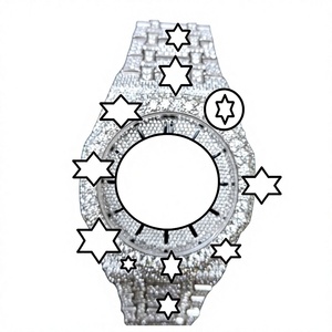 Montre mécanique de luxe pour homme, style antique, sertie de moissanite VVS, analogique, en acier inoxydable, verre, fournisseur indien direct - Product Image 1
