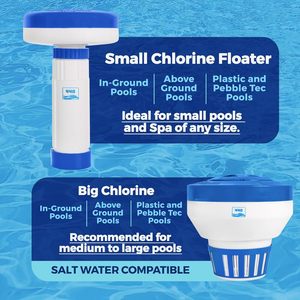 Mini dispensador de flotador Premium 440 para Spa, bañera de hidromasaje, piscinas pequeñas, tabletas de bromo de <span class=keywords><strong>cloro</strong></span> de 1 pulgada, Control de flujo ajustable de 0 a 13 - Product Image 5