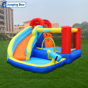 Công Viên Nước Inflatable <span class=keywords><strong>Bouncer</strong></span> Kết Hợp Cho Trẻ Em Inflatable Bounce House Trượt Nước Với Hồ Bơi - Product Image 2