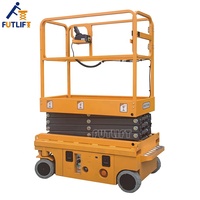 Nouvelle plateforme de travail aérien hydraulique robuste à ciseaux, mini-élévateur automoteur pour hôtels et commerce de détail, capacité 300 kg, 1170x600 mm