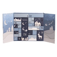 Lipack vente en gros boîte-cadeau en papier de carton de luxe calendrier de l'avent boîte vide