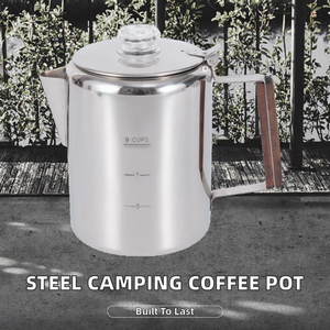 Cafetière Classique en Acier Inoxydable avec Bouton en Verre pour Cuisinière, Idéale pour le Café Expresso, 1L, Écologique et Durable, en Métal pour les Passionnés - Product Image 2