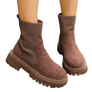 Nuevas Botas Chelsea de Suela Gruesa de Goma para Otoño/Invierno para Mujer, Botines Elegantes y Cómodos de Estilo Retro Británico - Product Image 3