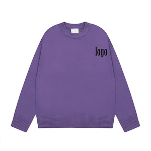 Suéter Tejido de Cuello Redondo con Diseño de Corazón Pequeño, Moderno, Cálido, para Otoño e Invierno, Holgado, de Manga Larga - Product Image 4