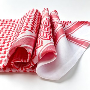 Cotton Red <b>White</b> Keffiyeh Scarf Saudi UAE Middle East Arab Ethnic Shemagh <b>Bandana</b> - Product Image 5
