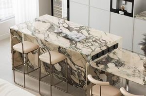 Encimera de Cocina Moderna de Calacatta Viola Blanco, Losa Pulida Impermeable para Mesa de Centro, Vestíbulo de Hotel, Salón, Escalera, Acabado Pulido - Product Image 4