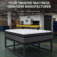 Matelas à ressorts ensachés durable à fermeté moyenne, faible MOQ, bordure jacquard diamant, 30 cm d'épaisseur, pour hôtels, chambres d'hôtel, appartements de services et usines
