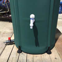 Baril à eau de pluie pliable anti-fuite avec filtre en maille sur le dessus pour empêcher les débris d'entrer