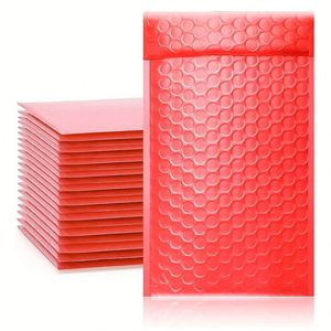 Enveloppes à bulles colorées rouges brillantes pour envoi postal - Product Image 1