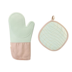 Guantes de silicona para horno con forro de algodón, resistentes al calor, para <span class=keywords><strong>cocina</strong></span>, barbacoa, ahumador, parrilla, repostería, soporte para ollas, fabricante de guantes de <span class=keywords><strong>cocina</strong></span> - Product Image 1