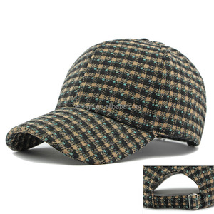 Printemps <span class=keywords><strong>et</strong></span> automne <span class=keywords><strong>femme</strong></span> 6 panneaux Tweed casquette noir blanc carreaux sport casquette de Baseball à la mode femmes <span class=keywords><strong>chapeau</strong></span> 100% coton Petsign - Product Image 5