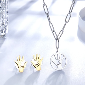 Conjuntos de Joyería de Oro para Mujer, Acero Inoxidable 316, Juego de Joyería con Aretes y Collar, Chapado en Oro de 18k, Joyería de Lujo - Product Image 3