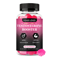 Gummies naturelles à base de plantes pour la vitalité et l'endurance masculine, booster de testostérone avec du fenugrec, vente en gros